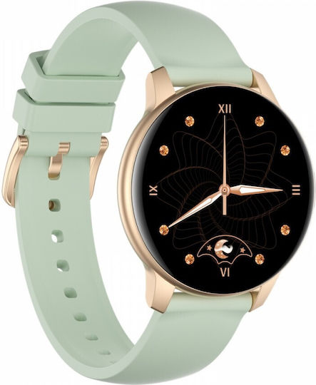 Oromed Active Pro 1 Aluminium Smartwatch με Παλμογράφο (Χρυσό / Πράσινο)