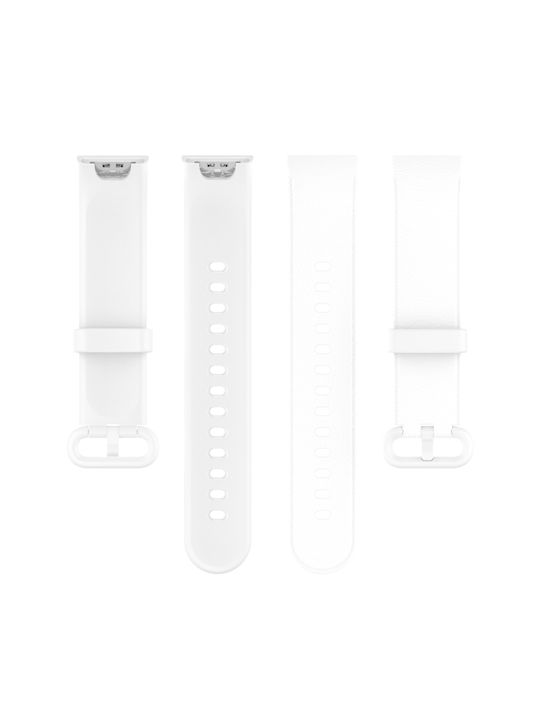 Litchi Texture Armband Synthetisches Leder Weiß (Mi Watch Lite)