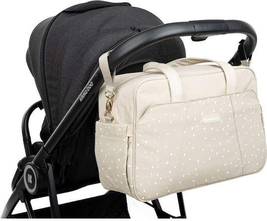 Kikka Boo Shoulder/Hand Diaper Bag Chelsea Dots Beige 43x16x28cm.