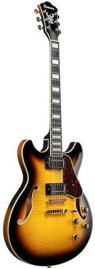 Ibanez AS93FM-AYS Electric Guitar ES with HH Pickup Configuration Antique Yellow Sunburst