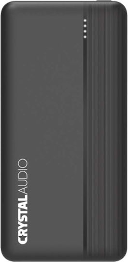 Crystal Audio PBK6K Power Bank 30000mAh 22.5W cu 3 Porturi USB-A și Port USB-C Livrarea energiei Negru