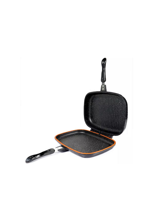 Dessini Double Grill Double Grill Pan Made of Aluminum with Stone Coating 32cm