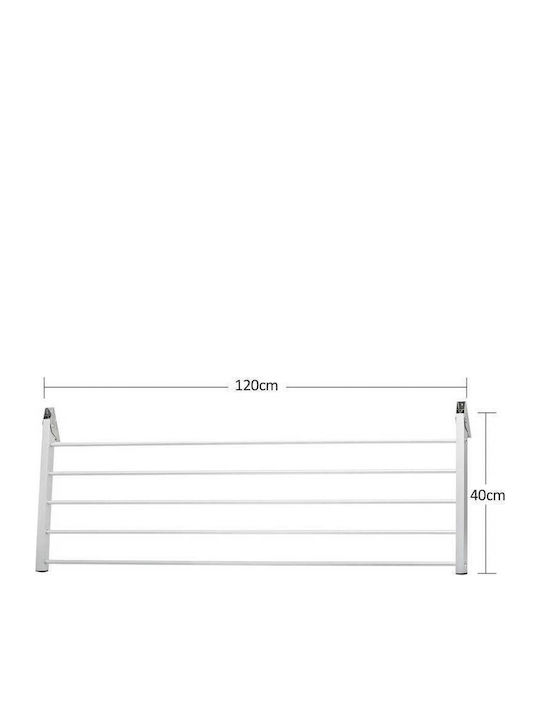 Grekon Απλώστρα Βιδωτή από Αλουμίνιο 120x40cm