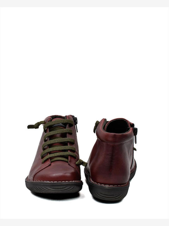 Leather Women's Ankle Boots Madison Granate Bordeaux