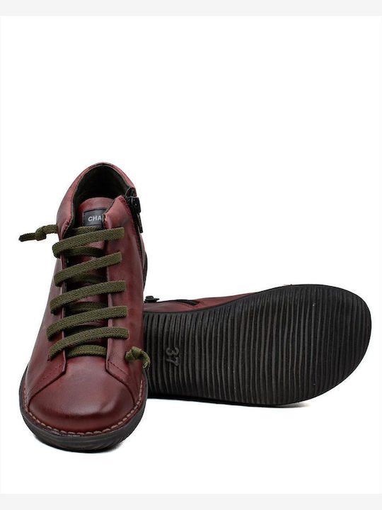 Leather Women's Ankle Boots Madison Granate Bordeaux
