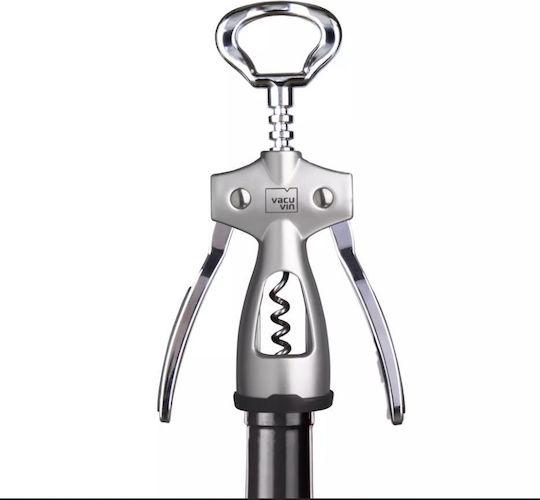 Vacu Vin Ανοιχτήρι Μπουκαλιών & Τιρμπουσόν Stainless Steel με Πτερύγια