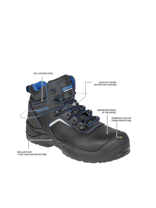 Bennon Raptor Boots Safety Black S3 with Certification SRC