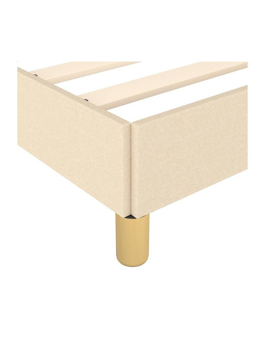 Doppelbett Mit Stoff Ecru Für Matratze 140x200cm