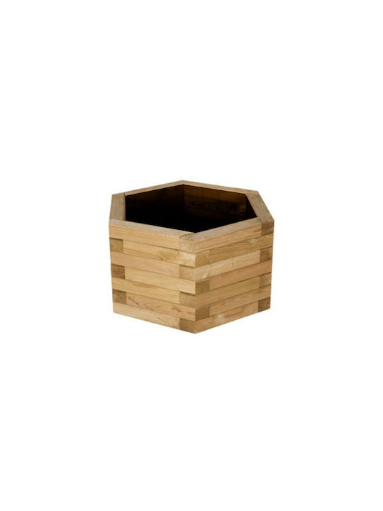 Showood Sechseckig Topf Hölzernes 45cm.
