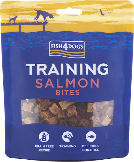Fish4Dogs Adult Salmon Bites Λιχουδιές Εκπαίδευσης Σκύλου με Σολομό 80gr