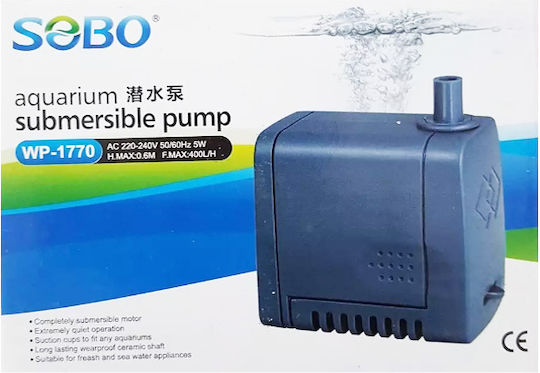 Sobo WP-1770 Aquarium Circulation Pump Water Circulator with Pump for Aquariums 300L/h 5W