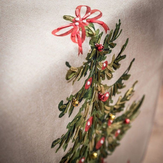 Gofis Home Weihnachtlich Tischtuch Läufer Stoff Beige L160xB40cm.