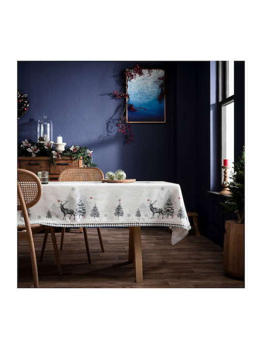 Gofis Home Weihnachtlich Tischtuch Stoff Gray L135xB135cm.