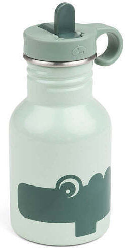 Done by Deer Croco Kids Water Bottle Stainless Steel with Straw 350ml (Various Designs/Colours)