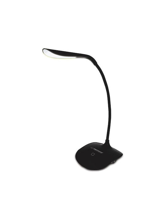 Esperanza Acrux LED Office Lamp with Flexible Arm in Black Color