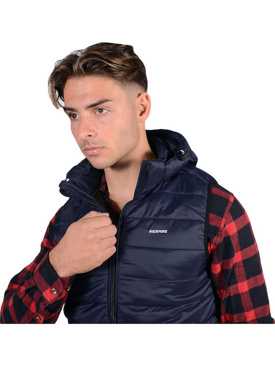 Αμάνικο Μπουφάν Puffer Navy Μπλε