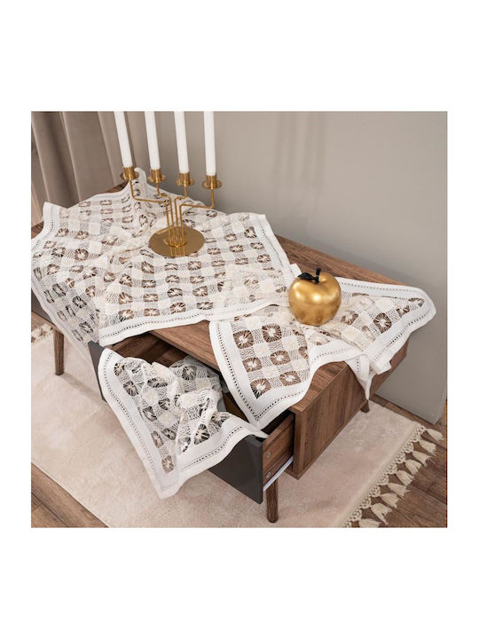 Teoran Tablecloth Set 5pcs DF5159 White