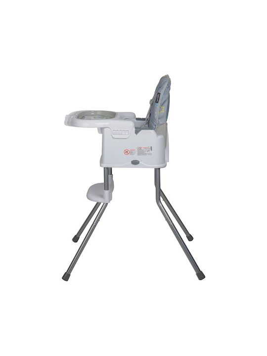 Coccolle Ziti Baby Highchair 3 in 1 with Adjustable Height Grey Stars