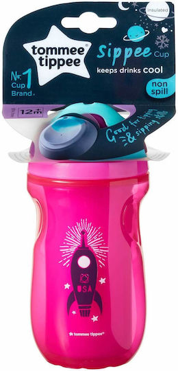 Tommee Tippee Căniță pentru copii Sport din Plastic Fuchsia 260ml pentru 12m+m+