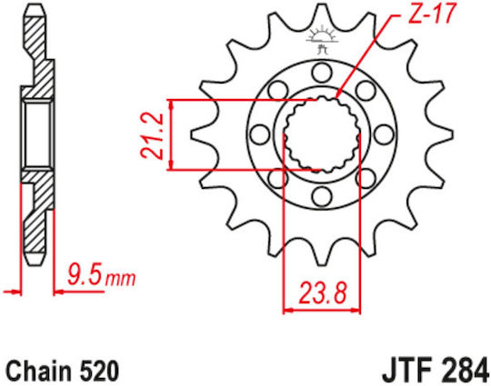 JT Sprockets Front Sprocket 13 Teeth for Honda CR 250 / CRF 450R / CRF 450X