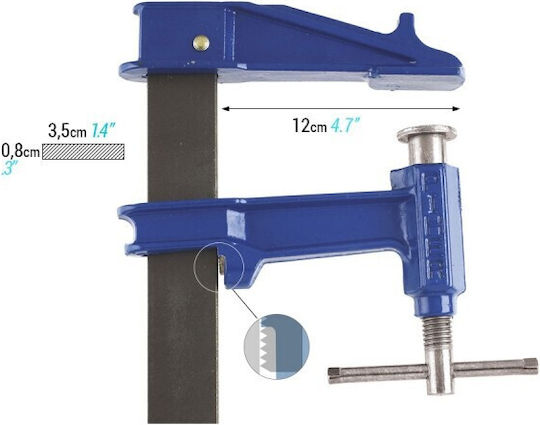 Piher Tools F-800 Clamp Heavy type Type "F" Maximum Opening 800mm