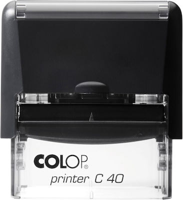 Colop Printer C40 Rectangular Self-Inking Text Stamp in Greek Language