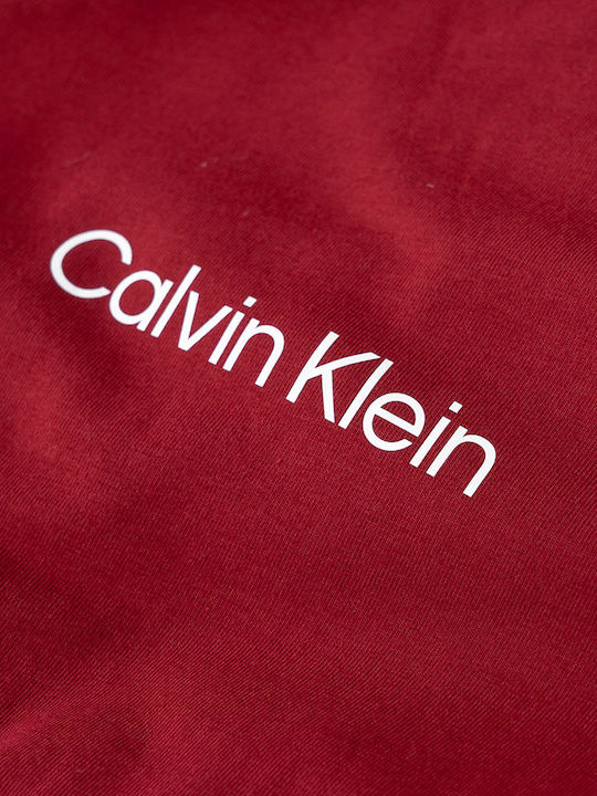 Calvin Klein Men's Winter Pajamas Set Burgundy 0