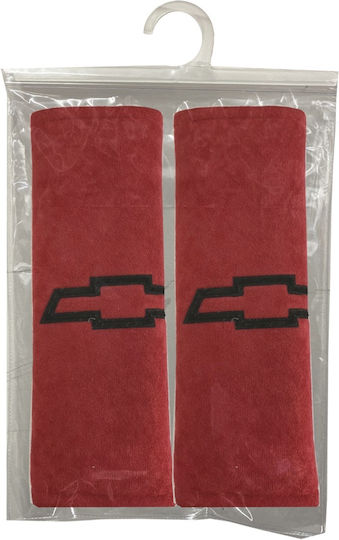 Race Axion Set of 2pcs Car Seat Belt Pads Red Chevrolet