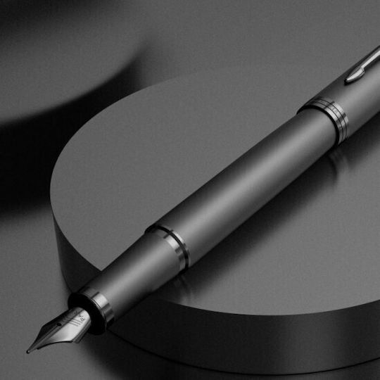 Parker I.M Mono Titanium Pen Set Ballpoint Medium made of Steel Black in a case (in a paper cassette)