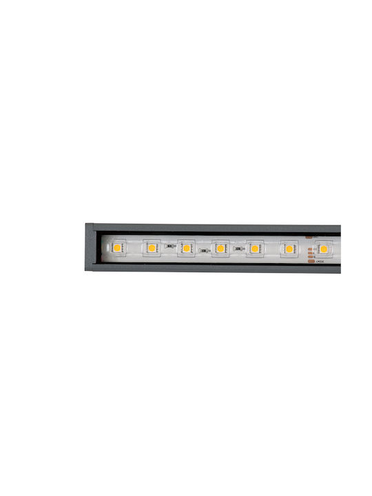 GloboStar Digi-Bar Outdoor LED Wall Washer 12W With Warm White Light IP65 Silver