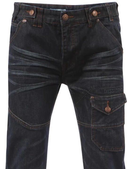 Blugi Denim Straight Fit pentru bărbați Dissident Markakis 1Z5674 - Albastru