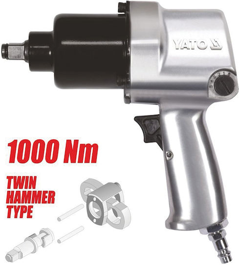 Yato YT-09528 Αερόκλειδο 1/2" με Μέγιστη Ροπή 101.97kgm