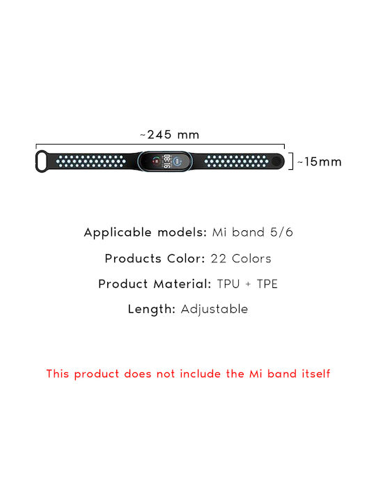 Sonique Sport Strap Silicone with Pin Purple / Blue (Smart Band 7)