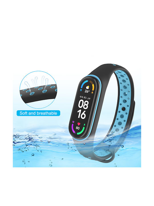 Sonique Sport Strap Silicone with Pin Black / Grey (Smart Band 7)