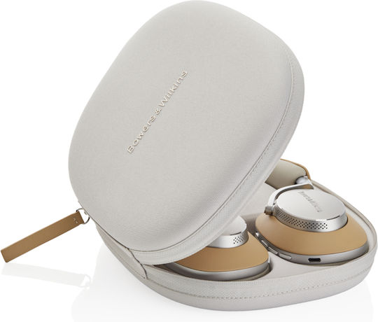 Bowers & Wilkins Px8 Wireless Wired Over Ear Headphones with 30 Hours Playing Time and Quick Charge Tan Grey Leather