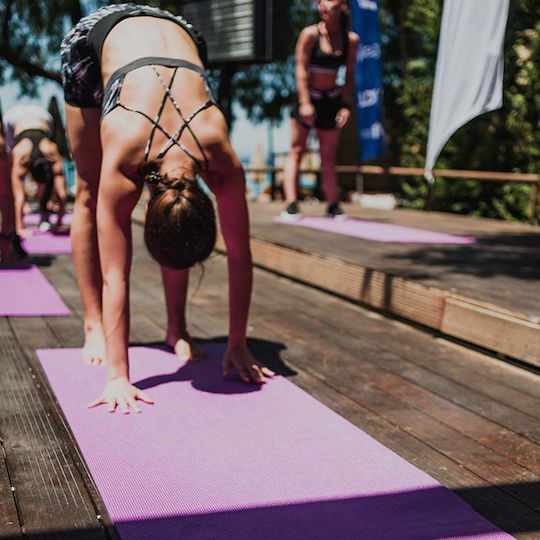 AMILA Fitnessmatte Yoga Lila (173x61x0.6cm)