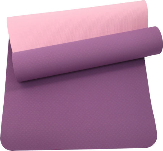Optimum Στρώμα Γυμναστικής Yoga Μωβ (183x61x0.6cm)