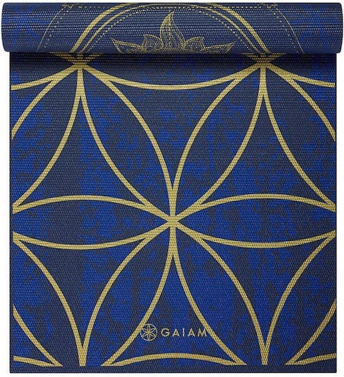 Gaiam Sun & Moon Exercise Mat Blue (173x61x0.6cm)