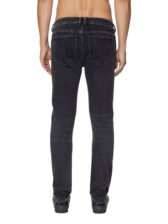 1979 Sleenker Herren Jeanshosen Elastisches Skinny Verjüngt Anwendung Noir