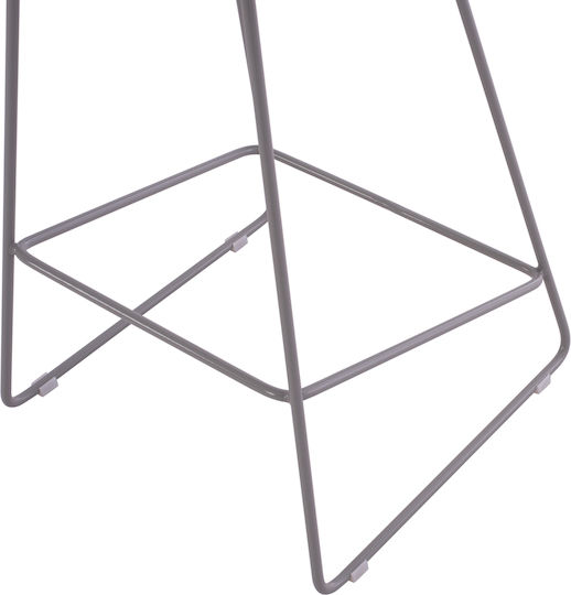 Stool Bar made of Polypropylene Naila Grey 2pcs 44x44x74cm