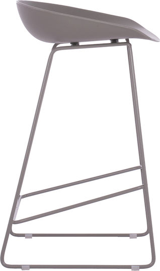 Stool Bar made of Polypropylene Naila Grey 2pcs 44x44x74cm