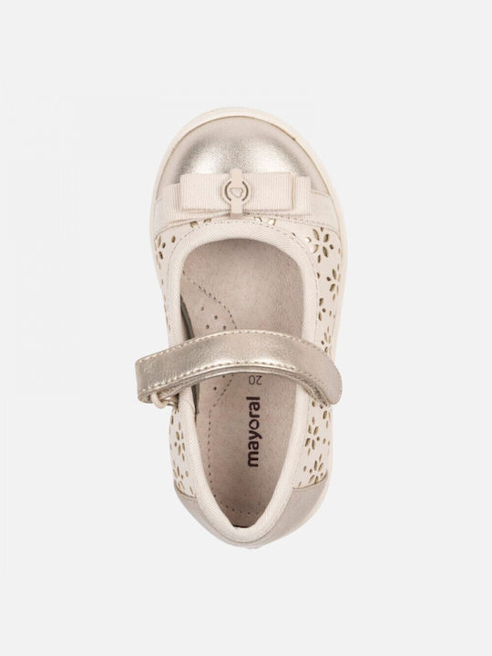 Mayoral Kids Ballerinas with Hoop & Loop Closure Beige