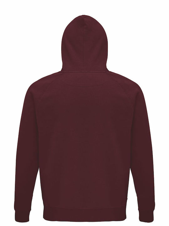 Hoodie Unisex, Organic " LEX Simpsons, Beard, graphite ", Burgundy