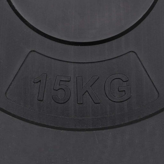 vidaXL Σετ Δίσκοι Λαστιχένιοι 2 x 15kg Φ25mm