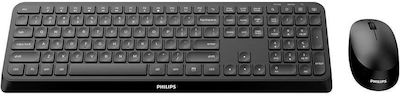 Philips SPT6307B Fără fir Set tastatură și mouse Engleză US