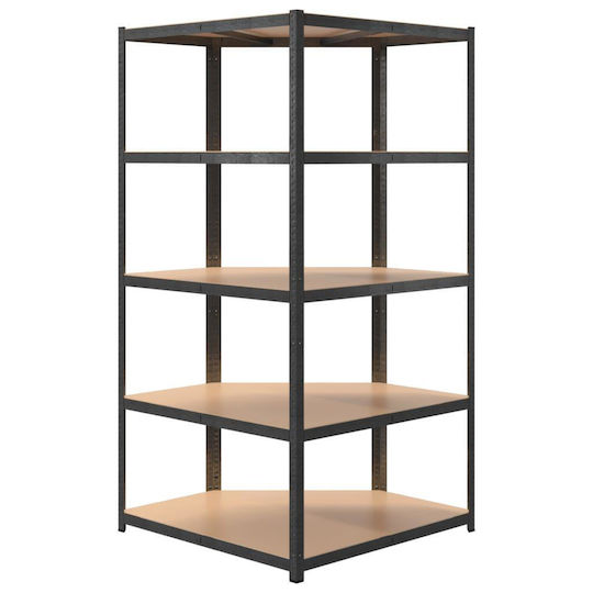 vidaXL Γωνιακή Ραφιέρα Dexion Γαλβανιζέ 90x90x180εκ. με 5 Ράφια Συνολικής Αντοχής 875kg