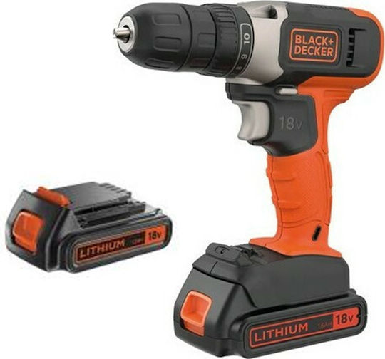 Black & Decker BCD001C2 Κρουστικό Δραπανοκατσάβιδο Μπαταρίας 18V 2x1.5Ah