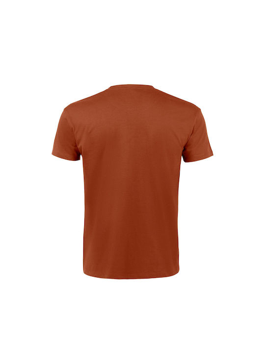 T-shirt Unisex " Snowboarden in den Bergen " Terracotta