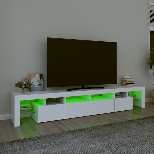 Stand TV cu Iluminare LED Alb L230xA36.5xÎ40cm