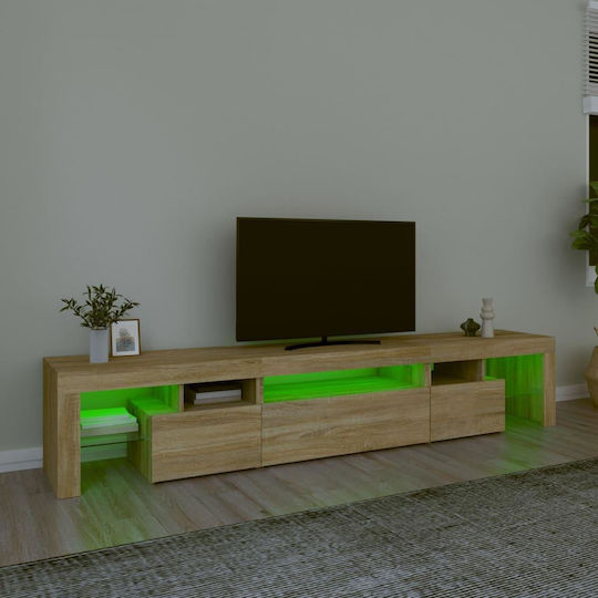 TV-Ständer mit LED-Beleuchtung Sonoma Eiche M215xT36.5xH40cm